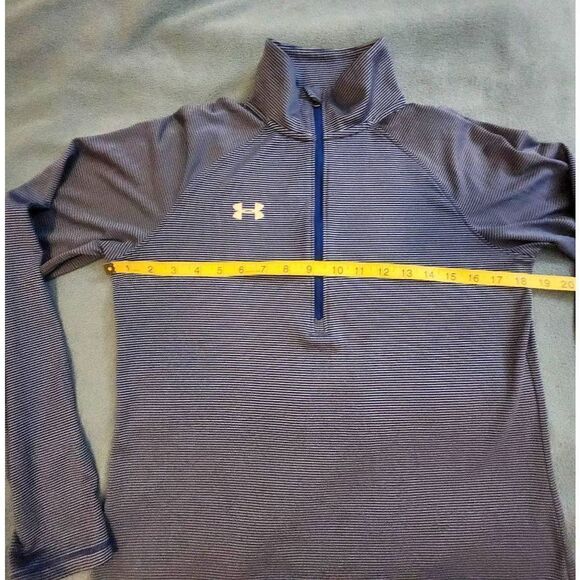 Under Armour Stripe Tech 1/4 Zip Long sleeve Shirt Size S - Picture 6 of 7